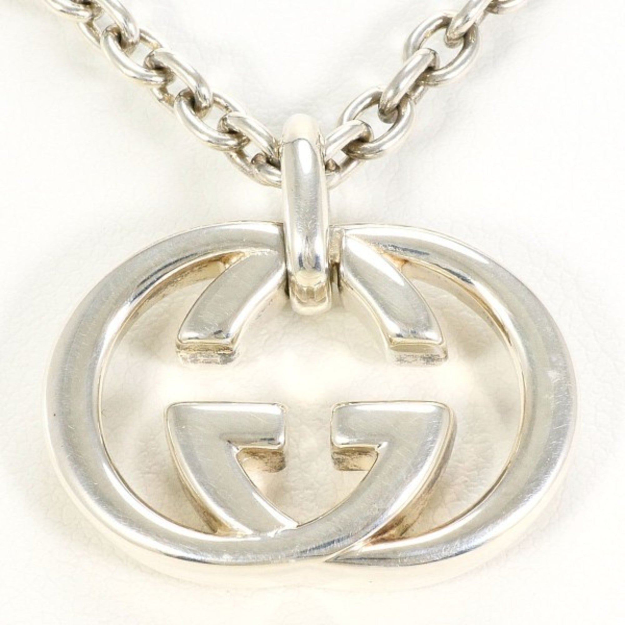 Interlocking G Pendant Necklace Sterling Silver