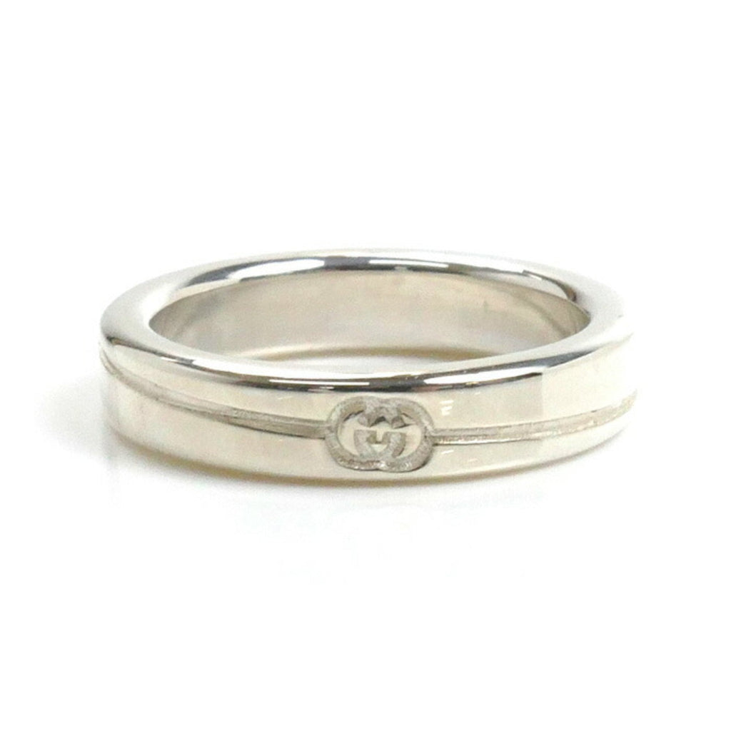 Diagonal Interlocking G Ring Sterling Silver