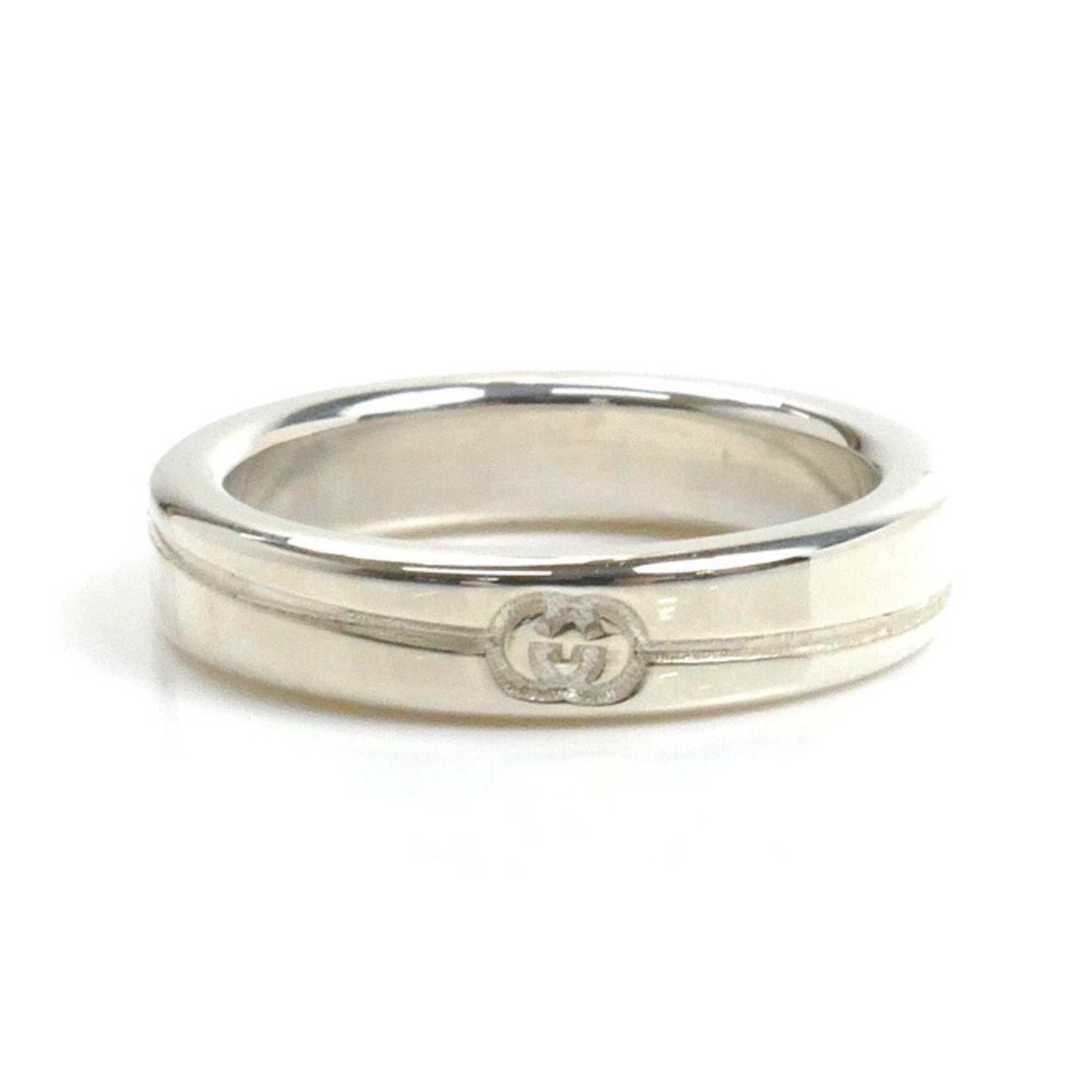 Diagonal Interlocking G Ring Sterling Silver