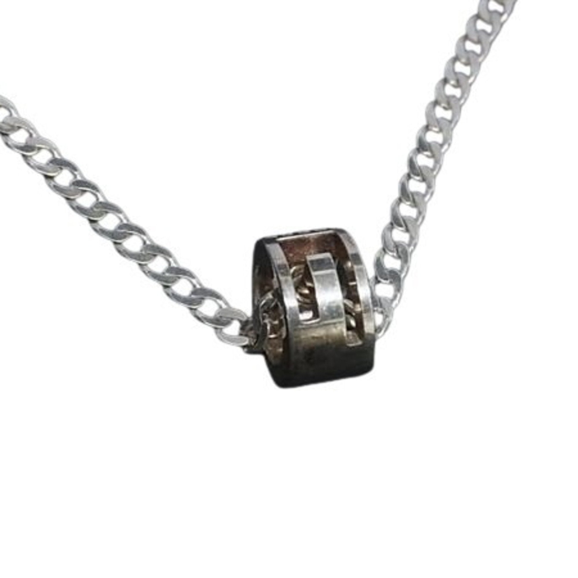 Cutout G Pendant Necklace Sterling Silver