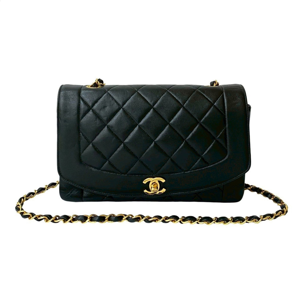 Vintage Diana Flap Bag Quilted Lambskin Medium