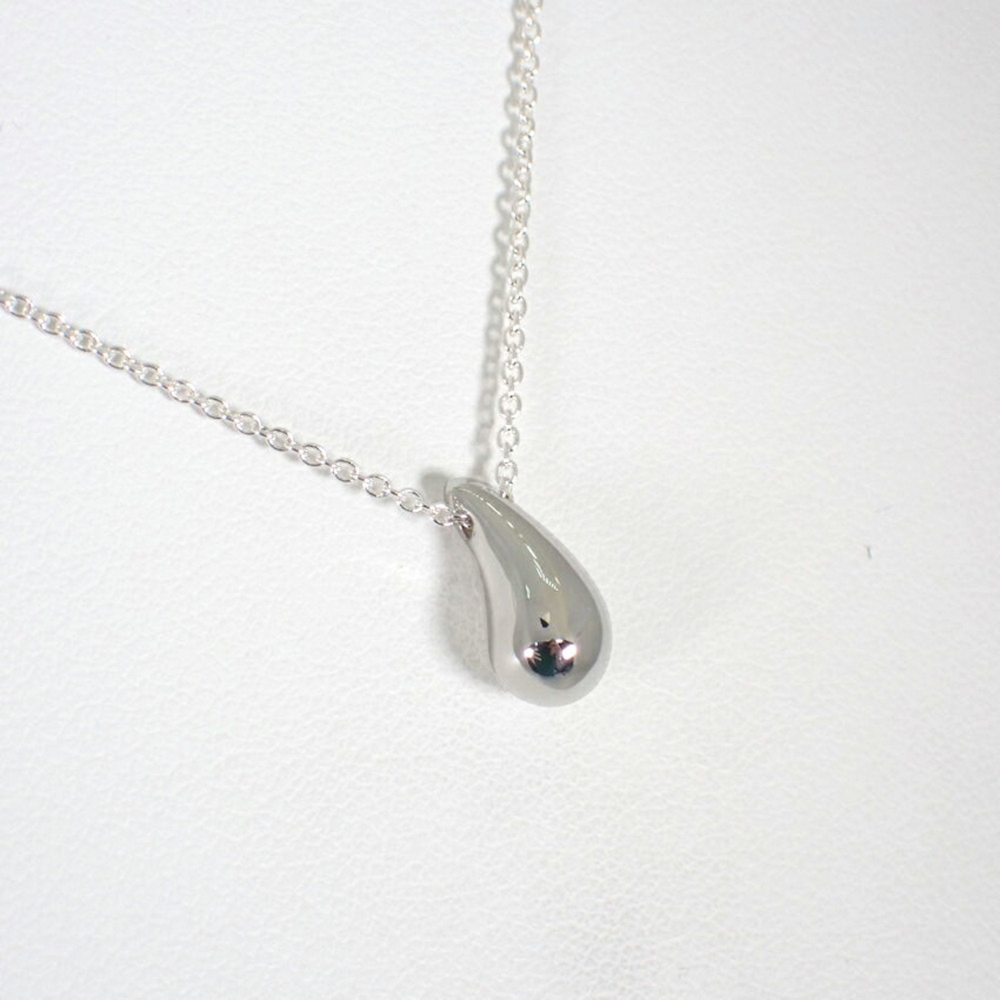 Teardrop Pendant Necklace Sterling Silver