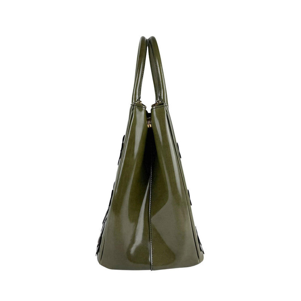 Flowers Galleria Double Zip Tote Spazzolato Leather Medium