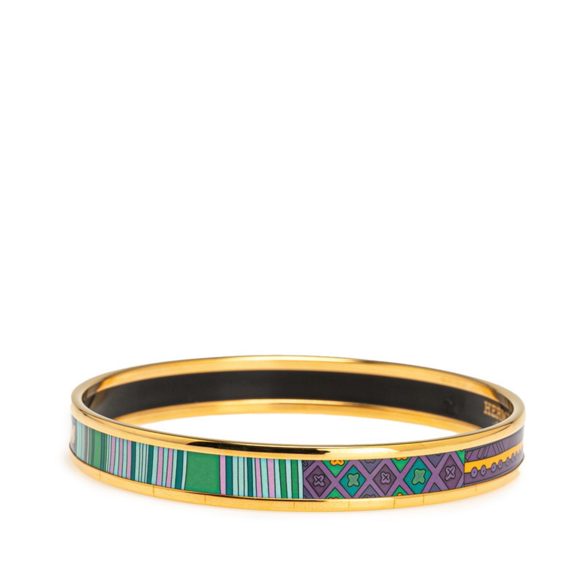 Enamel Bracelet Gold With Purple And Multicolor Plated