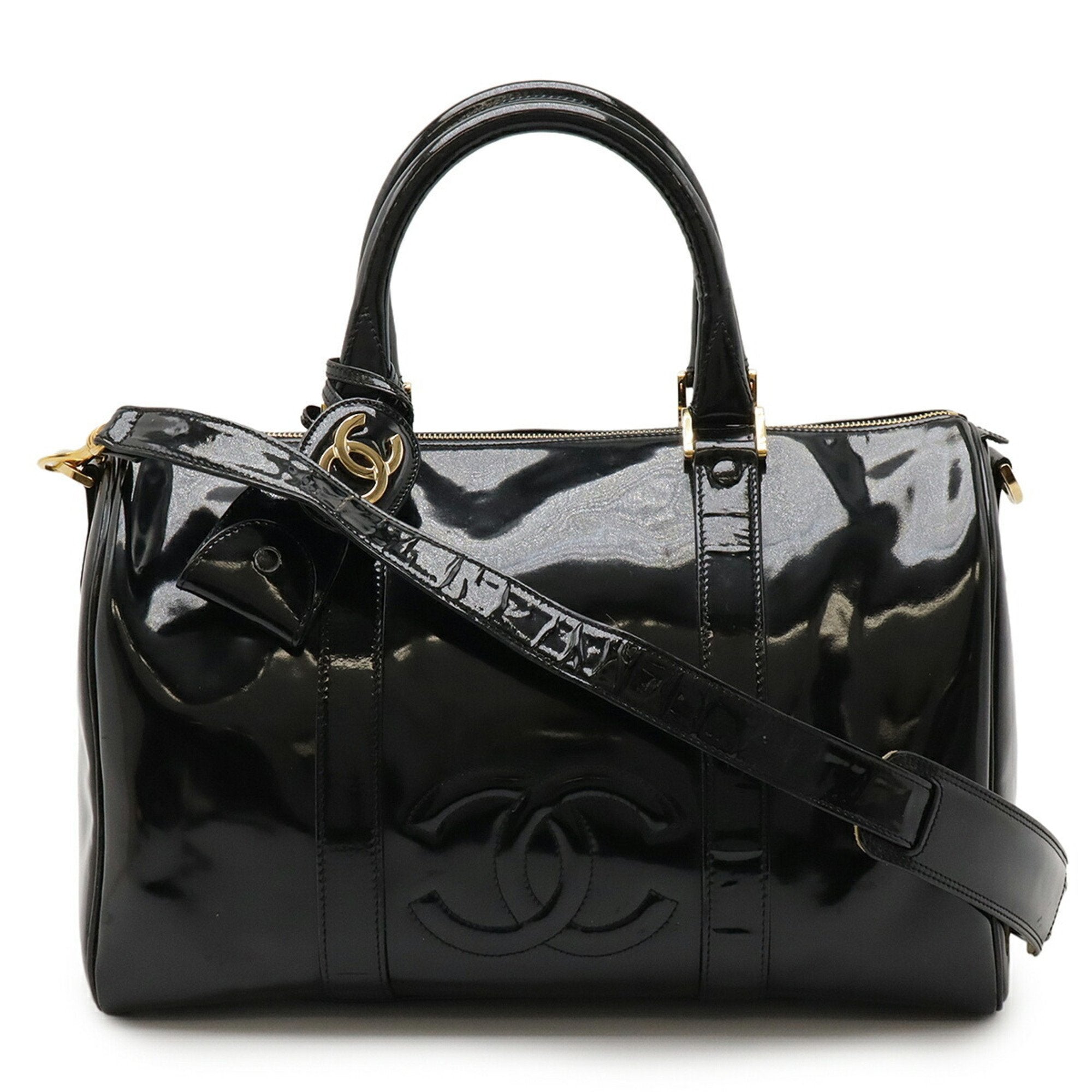 Vintage Timeless Boston Bag Patent Medium