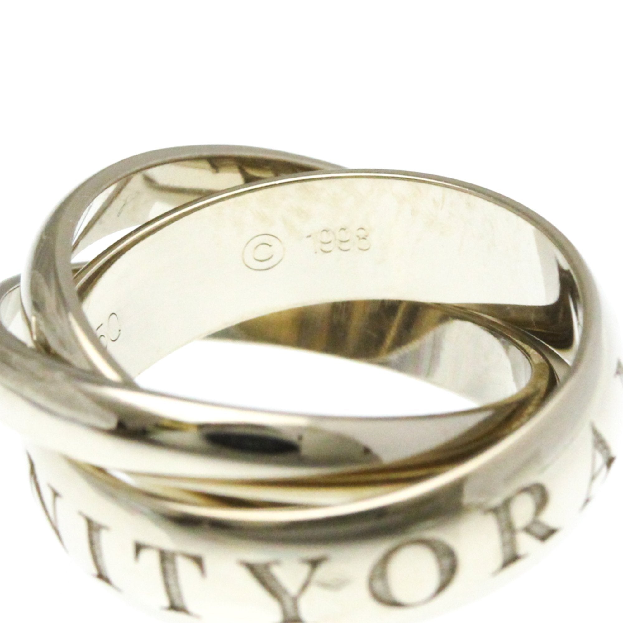 Trinity Ring Sterling Silver and 18K White Gold