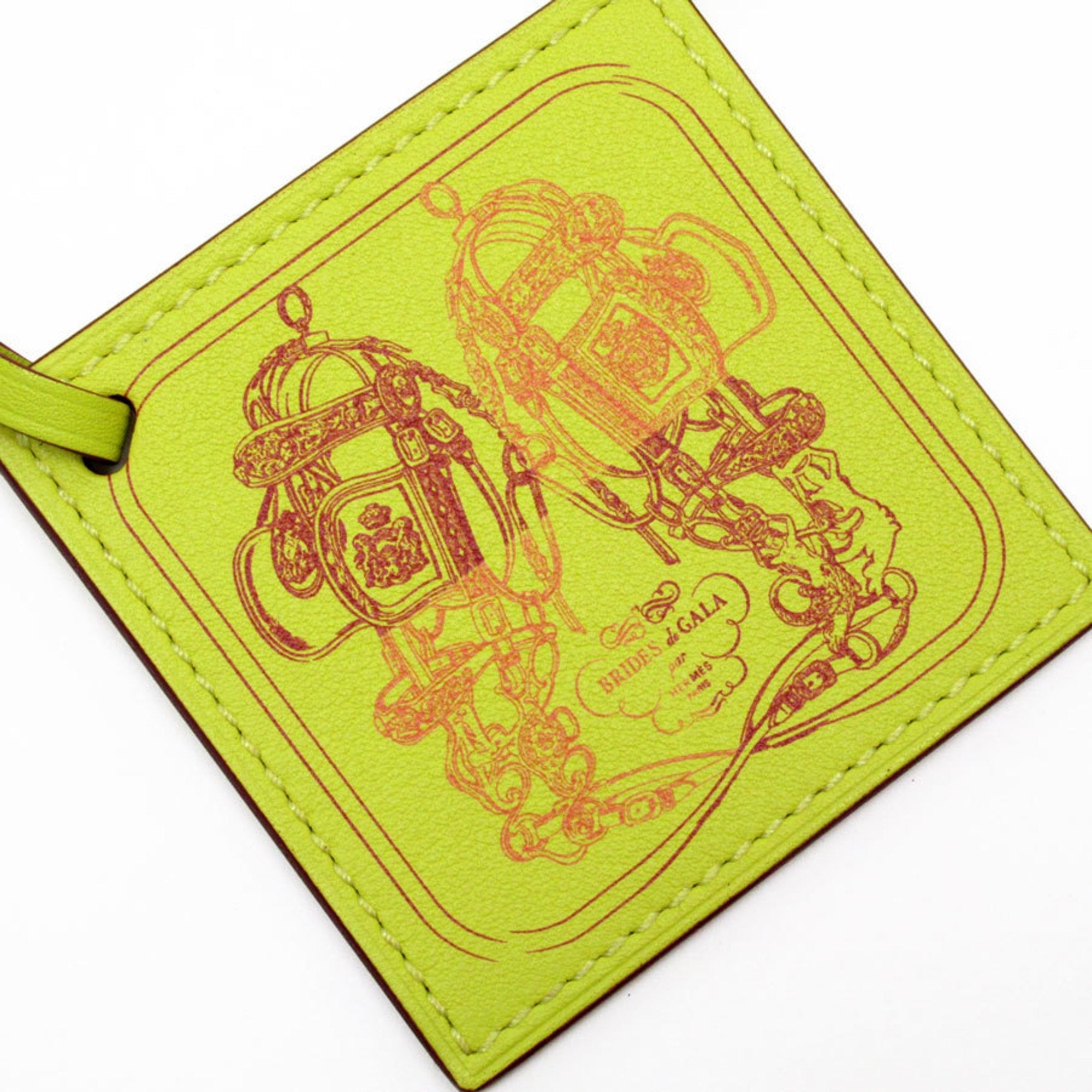 Charm Swift Leather Lime Handbag Charm
