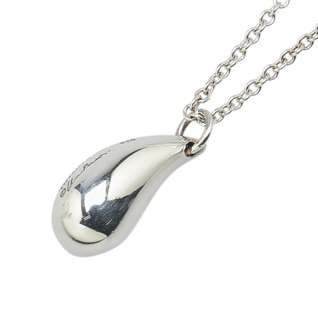 Teardrop Pendant Necklace Sterling Silver