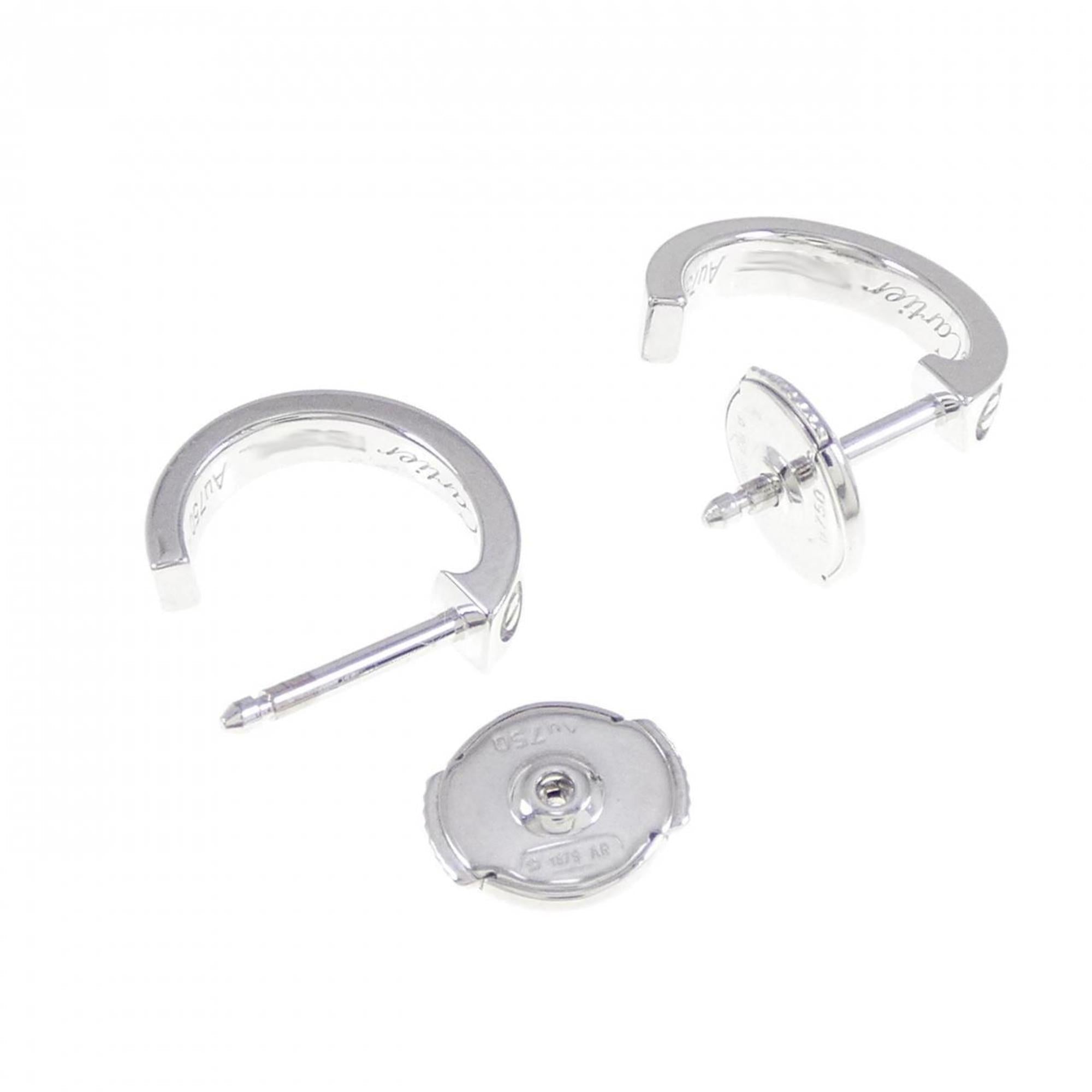 Love Stud Earrings 18K White Gold Mini 18K White Gold