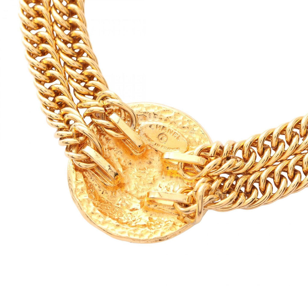 CC Logo Pendant Necklace Metal