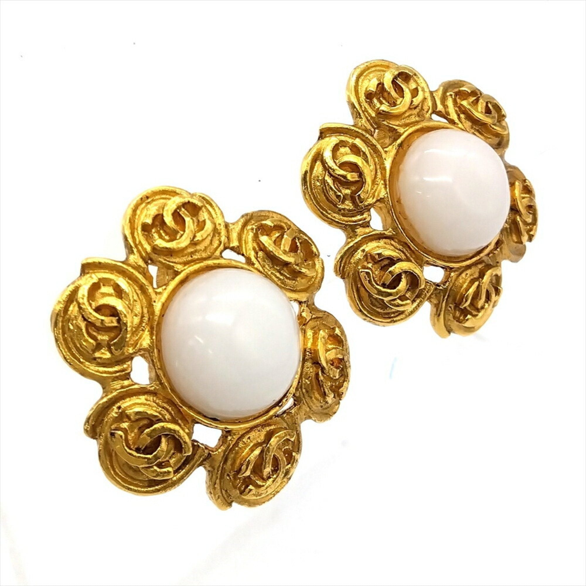 CC Logo Clip-On Earrings Metal