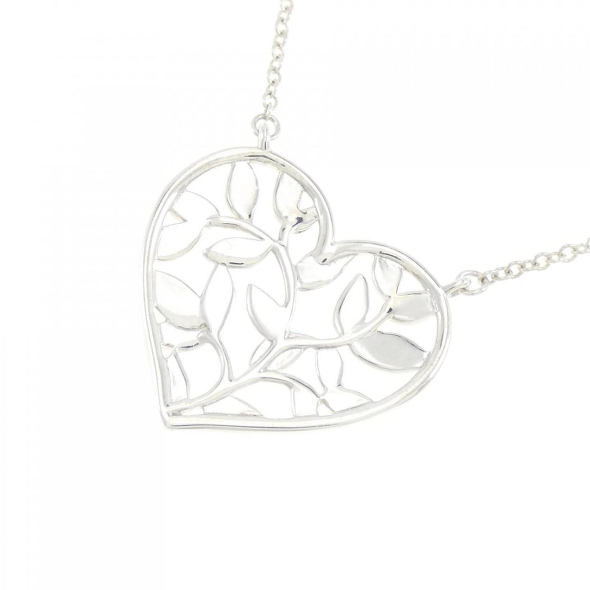 Olive Leaf Pendant Necklace Sterling Silver
