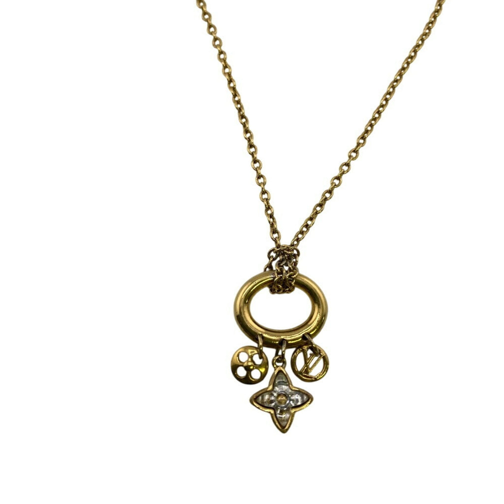 Monogram Necklace Metal Gold