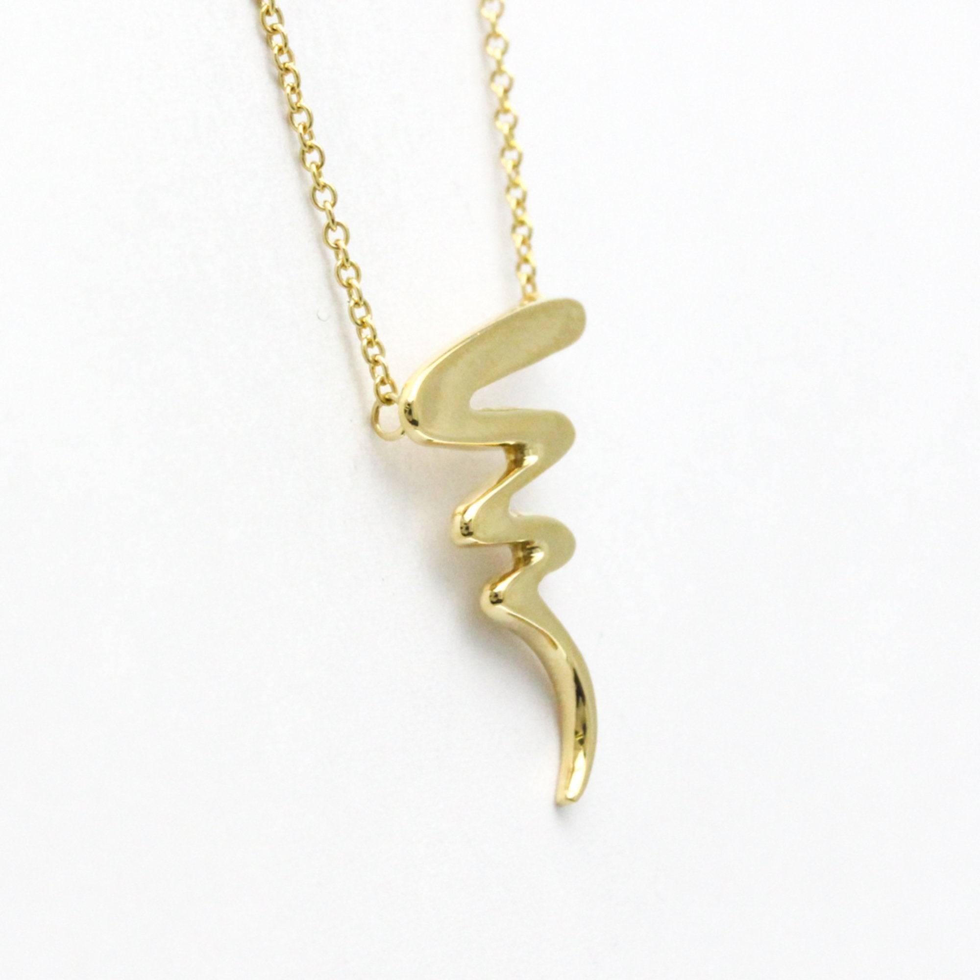 Scribble Pendant Necklace 18K Yellow Gold