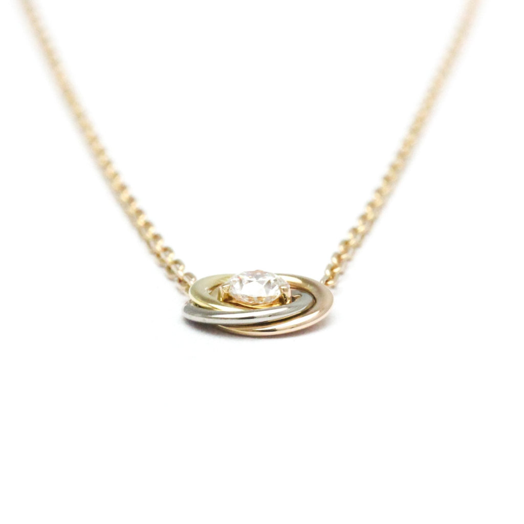 Trinity Pendant Necklace 18K Tricolor Gold