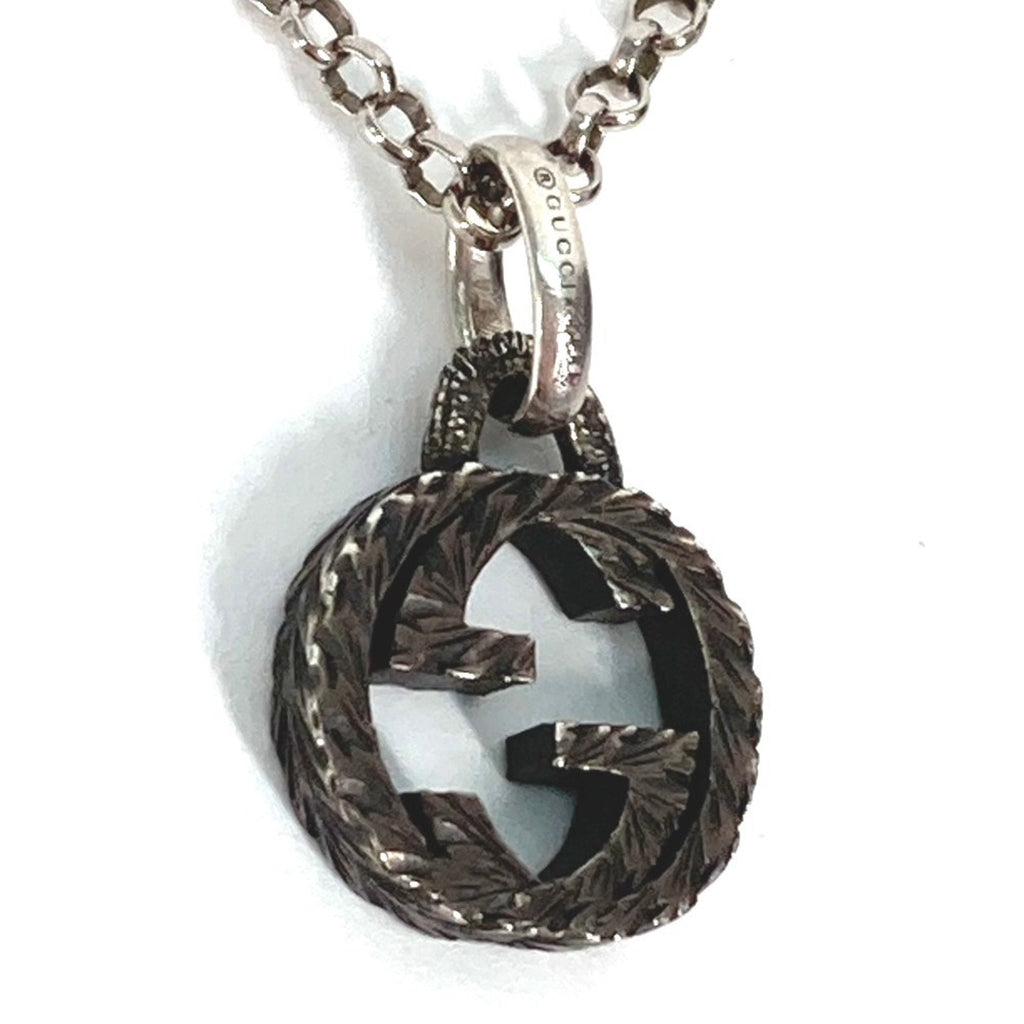 Interlocking G Pendant Necklace Sterling Silver