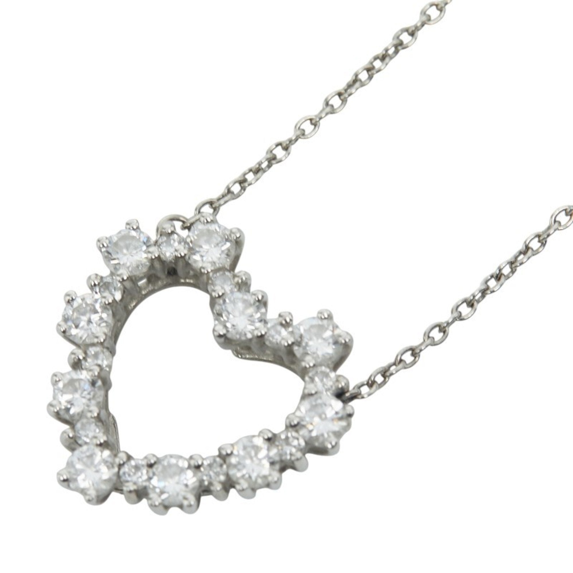 Sentimental Heart Pendant Necklace Platinum