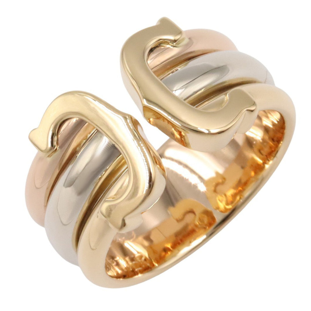 Vendome Louis Cartier Band Ring 18K Tricolor Gold