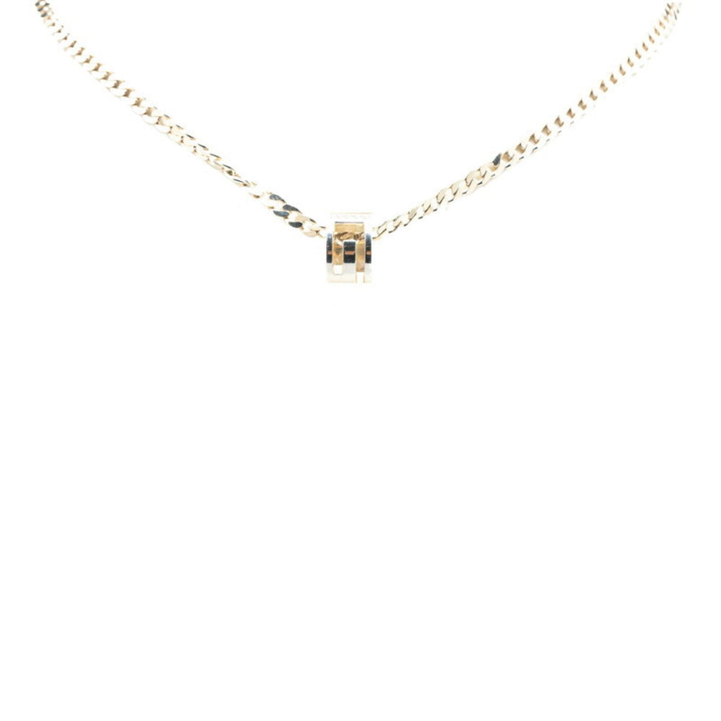 Cutout G Ring Pendant Necklace Sterling Silver