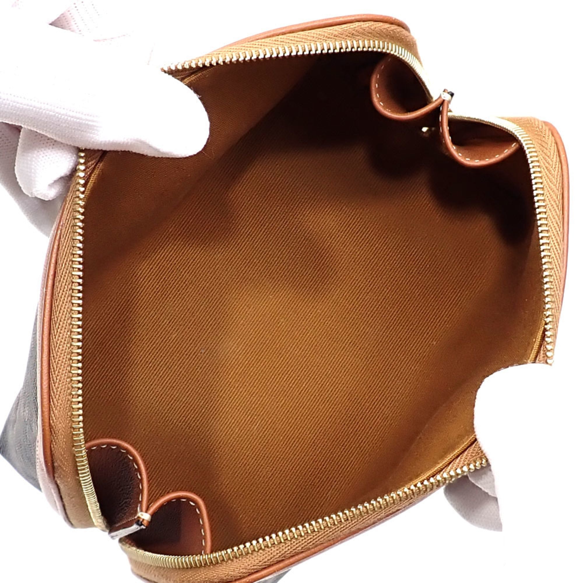 Zip Around Chain Clutch Triomphe Coated Canvas