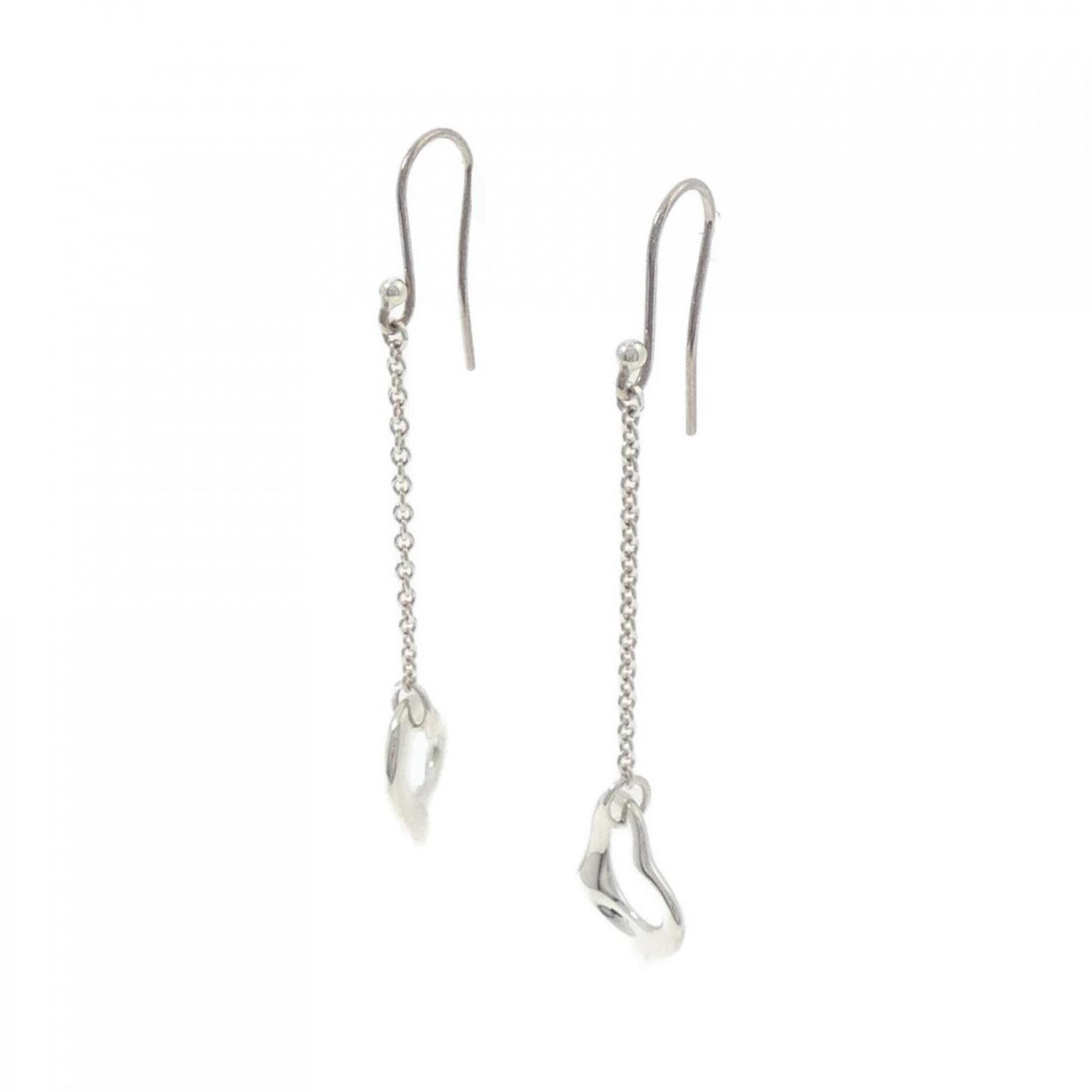 Open Heart Earrings Sterling Silver 37.8mm Sterling Silver