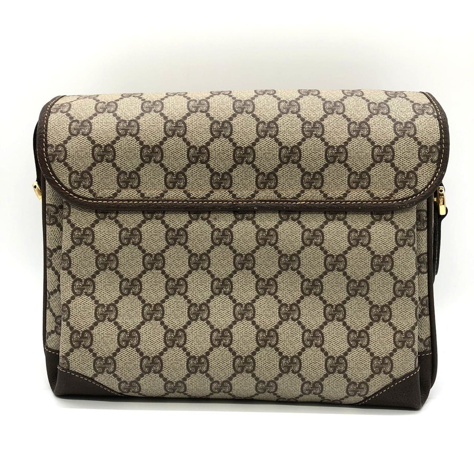 Flap Messenger Bag GG Coated Canvas Medium