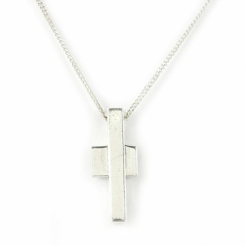 Cross Pendant Necklace Sterling Silver
