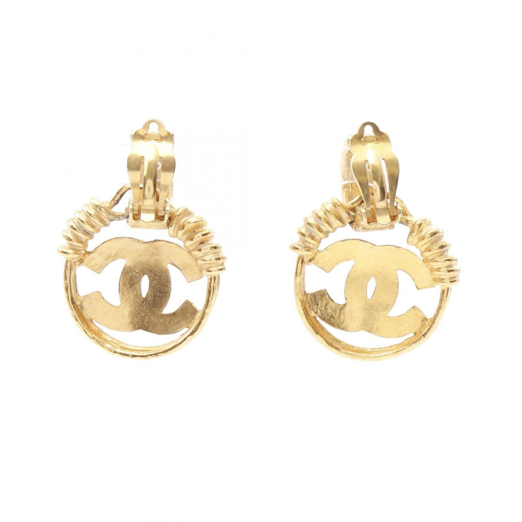 CC Logo Earrings Metal Gold-Tone Metal