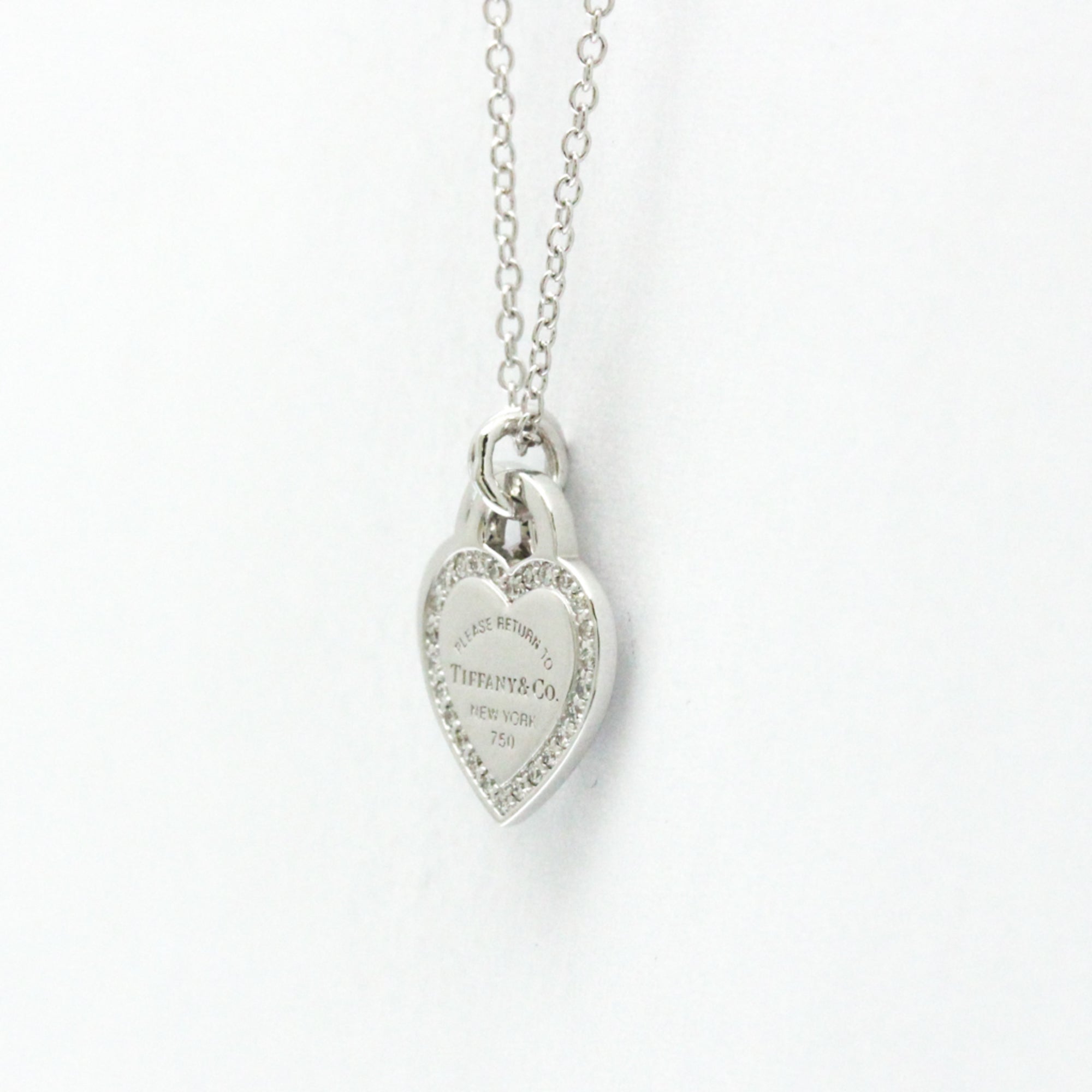 Return To Tiffany Pendant Necklace Sterling Silver and 18K White Gold