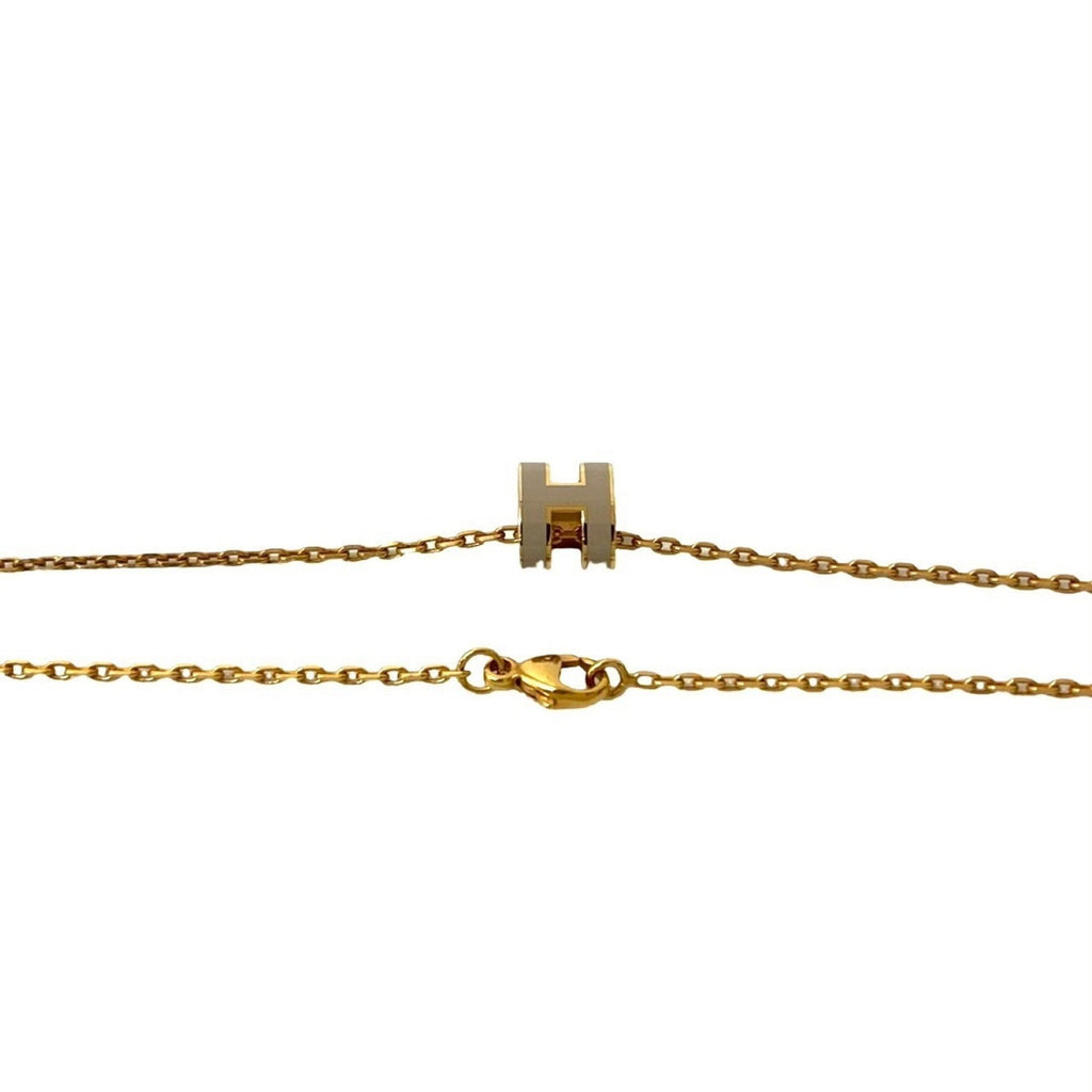 Pop H Pendant Necklace Gold-Tone Metal