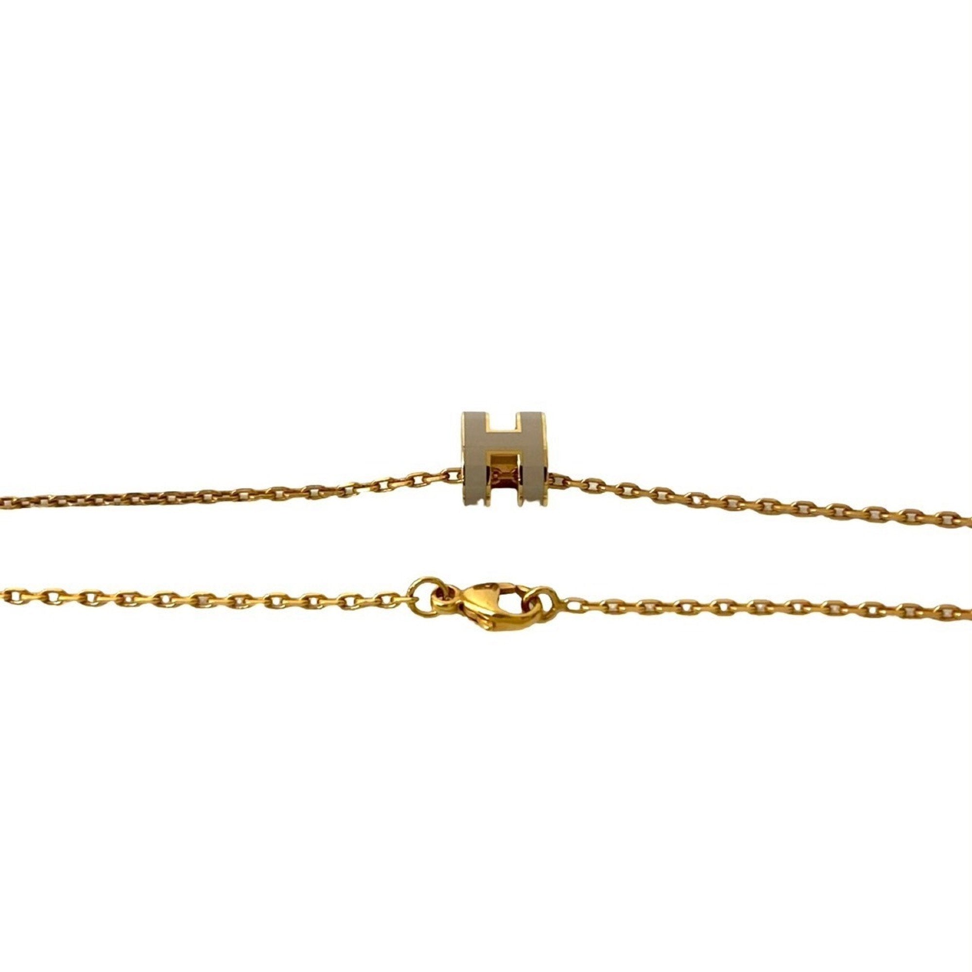 Pop H Pendant Necklace Gold-Tone Metal