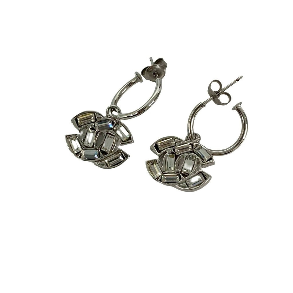 CC Logo Earrings Sterling Silver Silver-Tone Metal