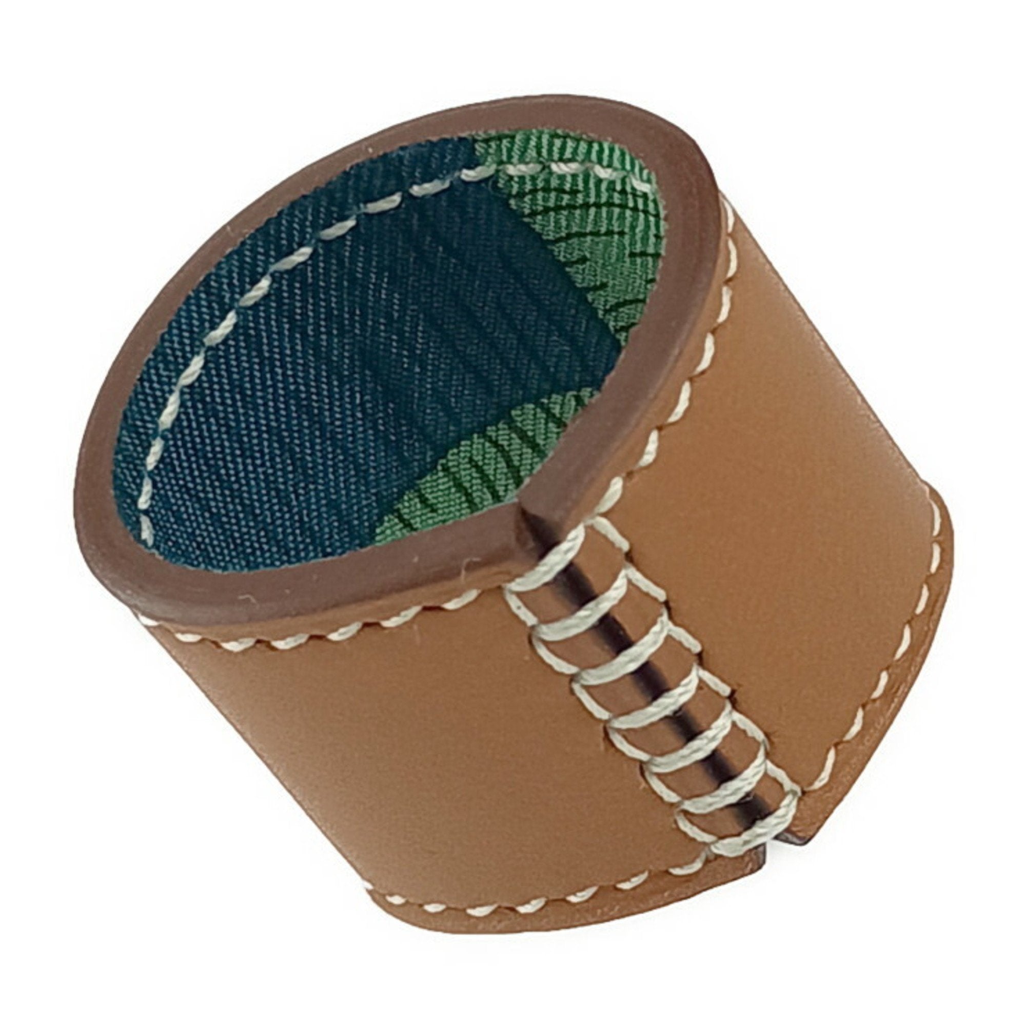 Scarf Ring Agneau Milo Brown