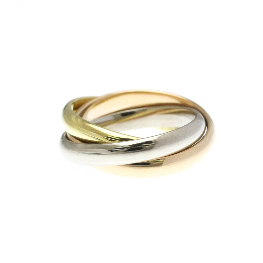 Vendome Louis Cartier Band Ring 18K Tricolor Gold