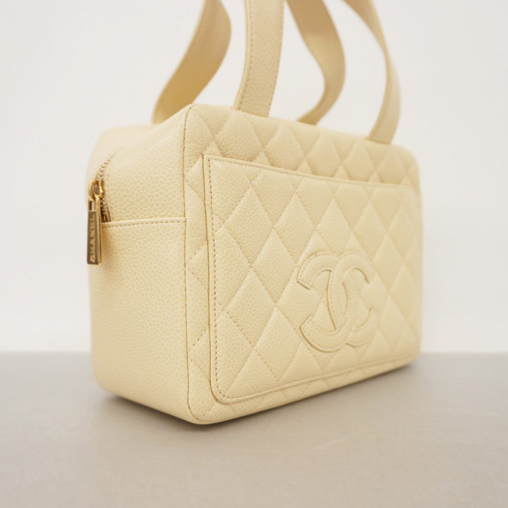 Petite Timeless Tote Quilted Caviar