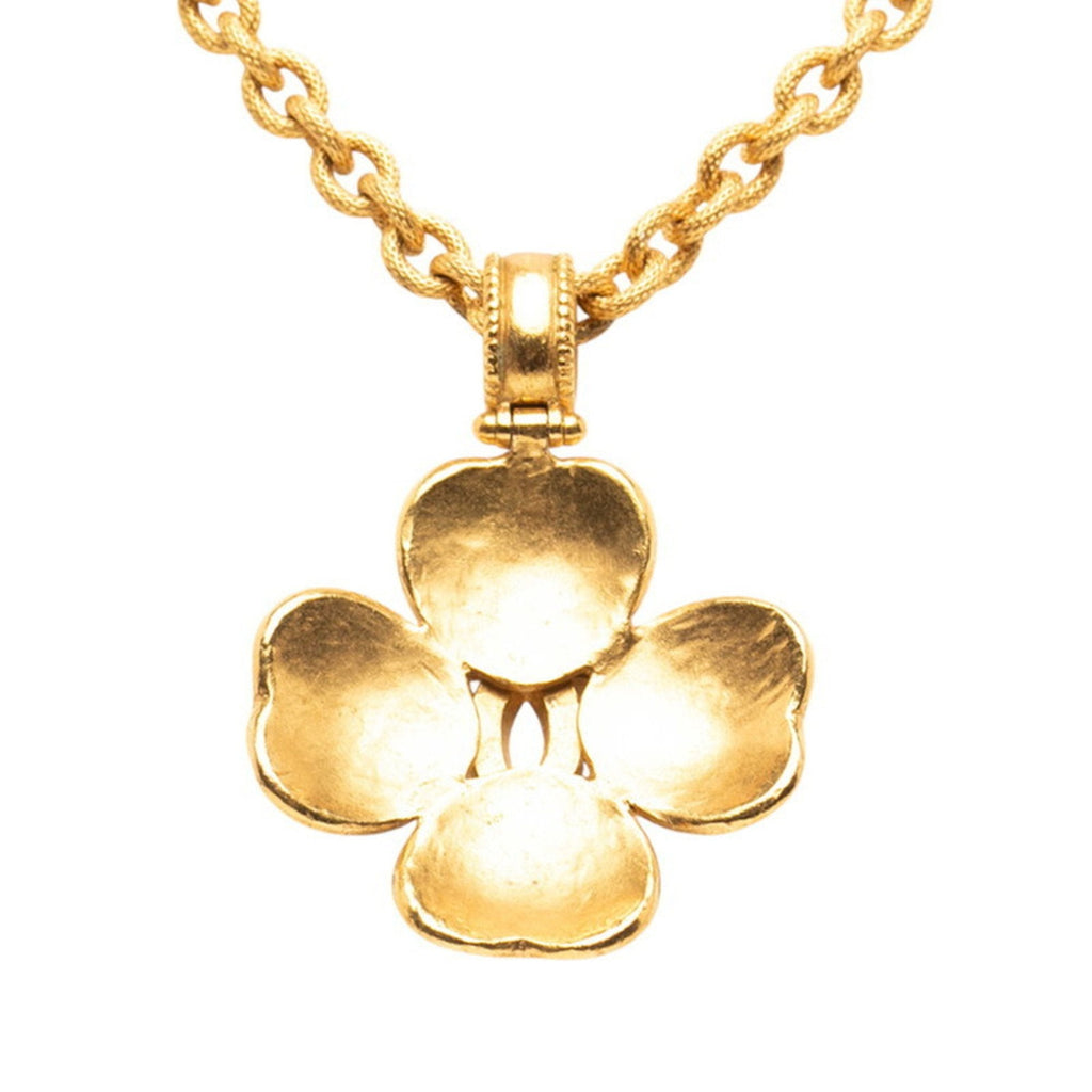 CC Logo Clover Pendant Necklace Metal