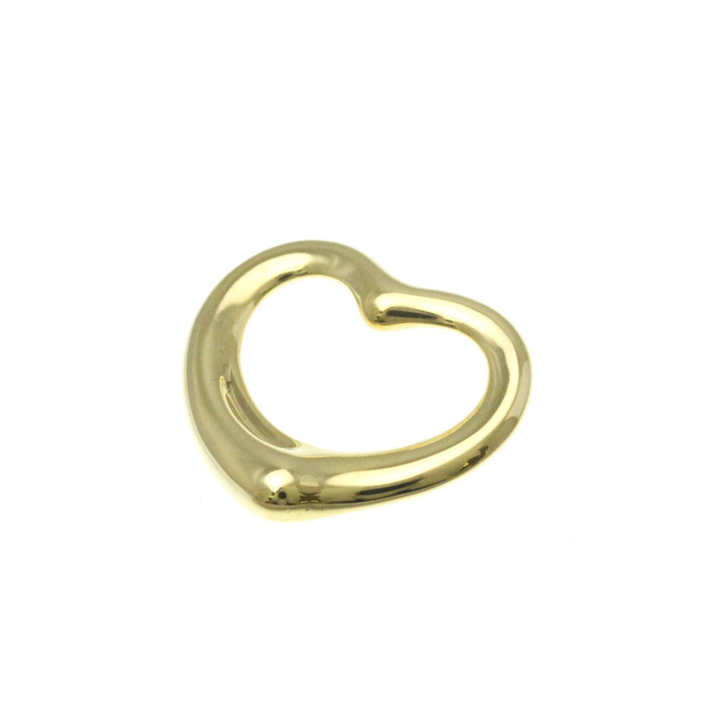 Open Heart Pendant Necklace 18K Yellow Gold 21.5mm