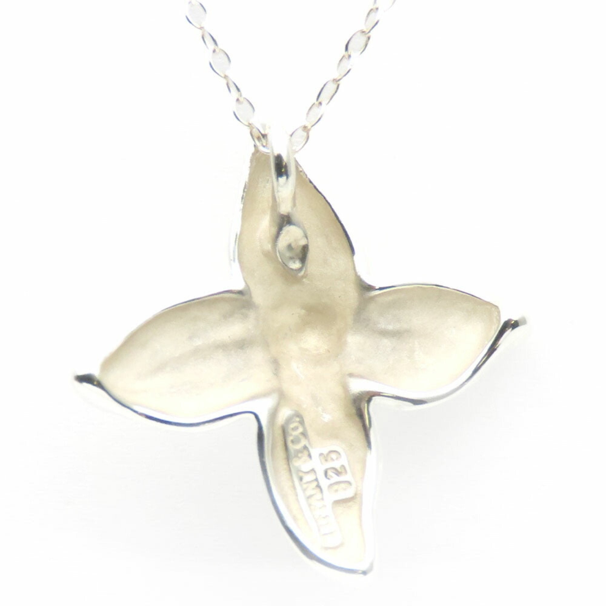 Poinsettia Pendant Necklace Sterling Silver