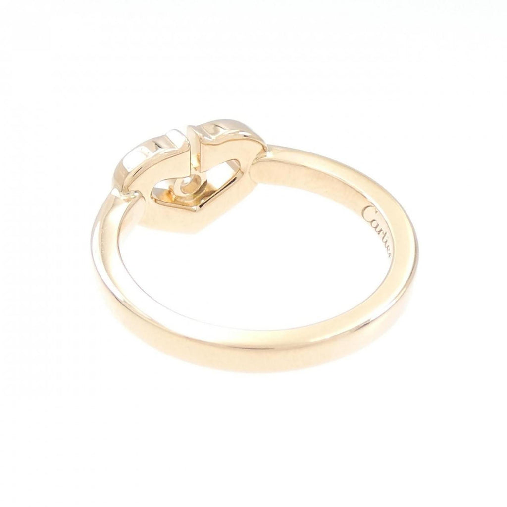 C Heart Ring 18K Rose Gold with Diamonds