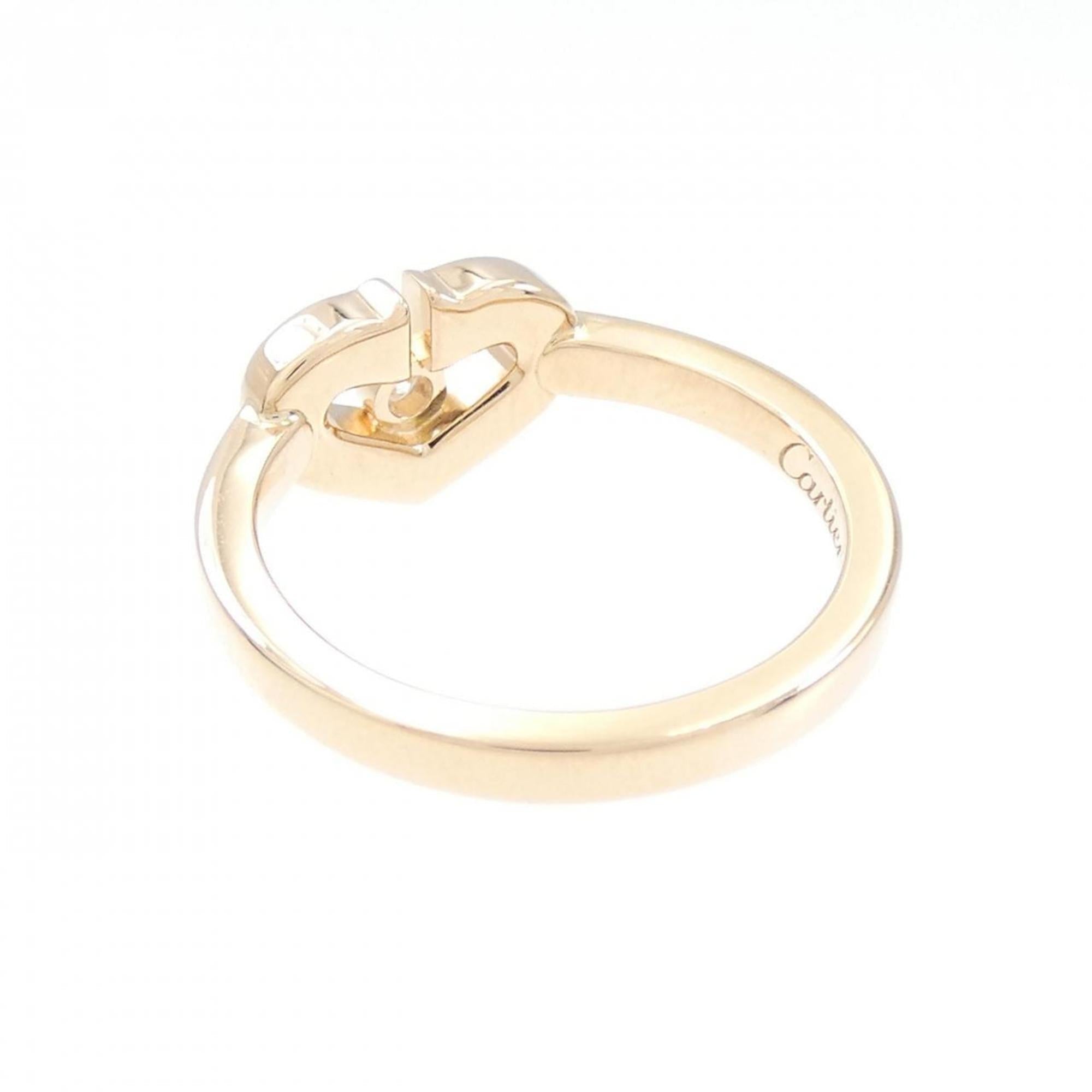 C Heart Ring 18K Rose Gold with Diamonds