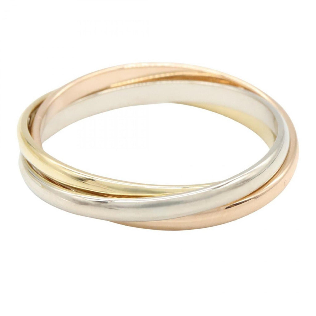 Vendome Louis Cartier Band Ring 18K Tricolor Gold