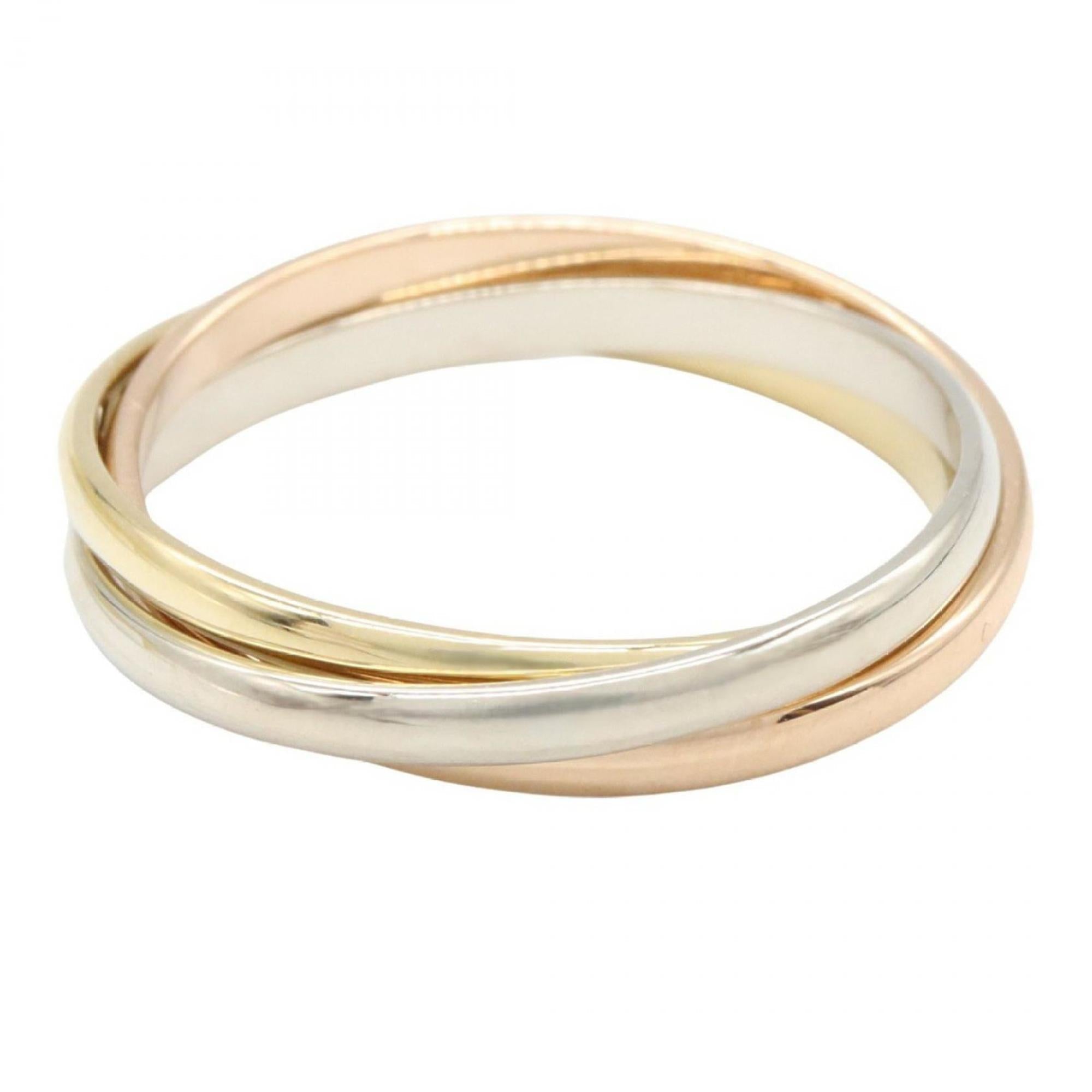 Vendome Louis Cartier Band Ring 18K Tricolor Gold