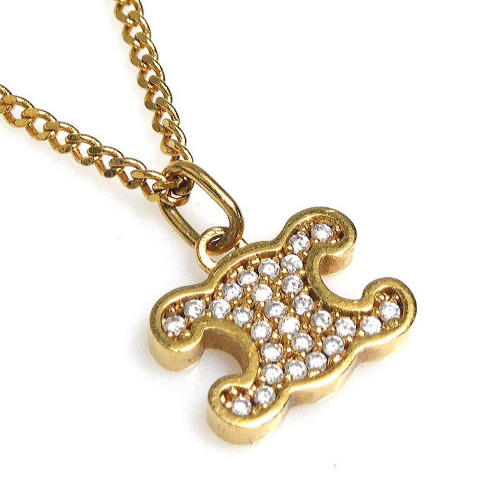 Triomphe Pendant Necklace Gold Metal