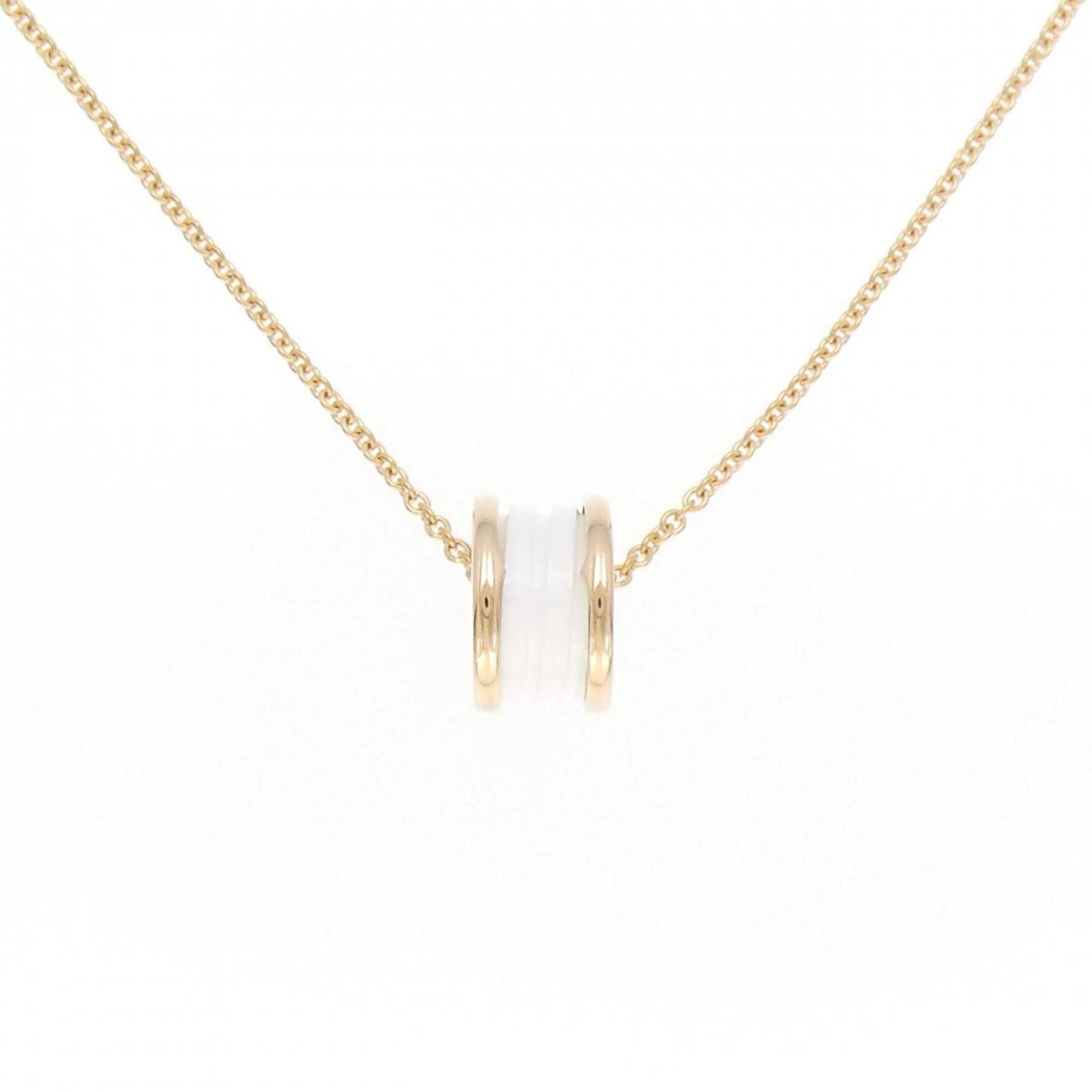 B.Zero1 Pendant Necklace Ceramic and 18K Rose Gold