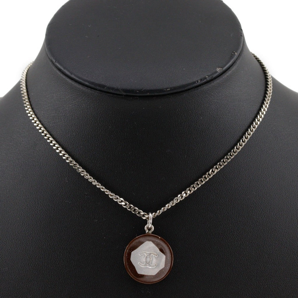 CC Logo Pendant Necklace Metal