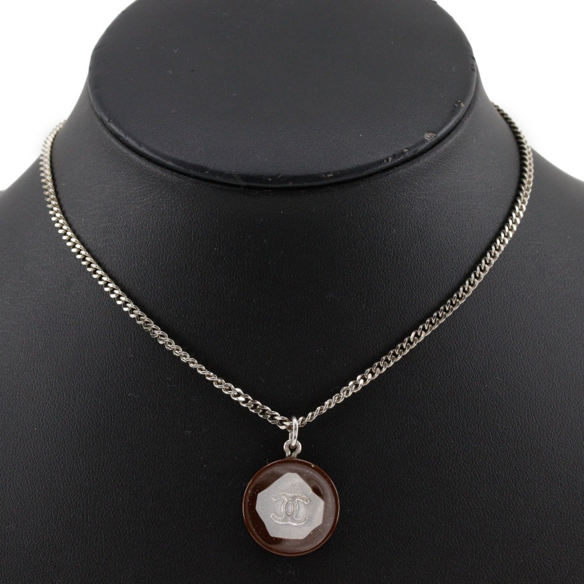 CC Logo Pendant Necklace Metal