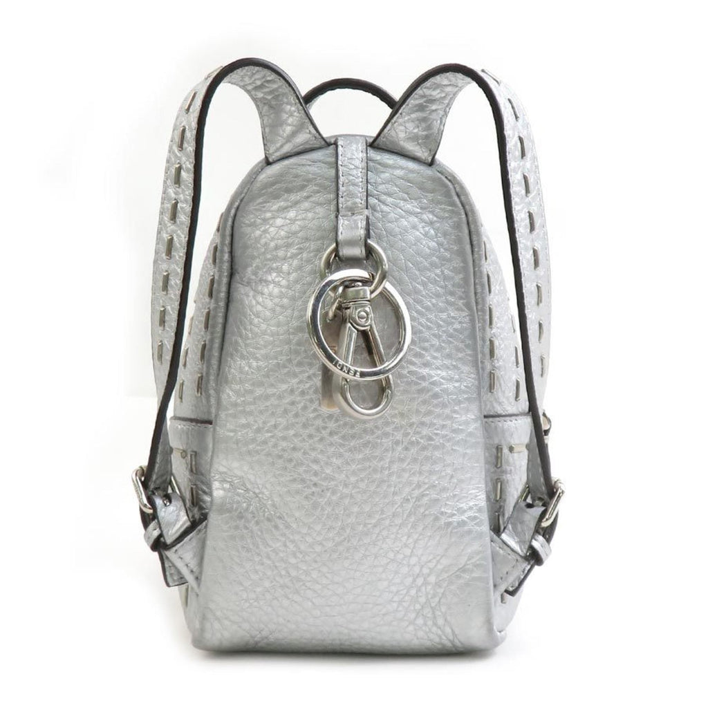 Charm Leather and Metal Silver Handbag Charm