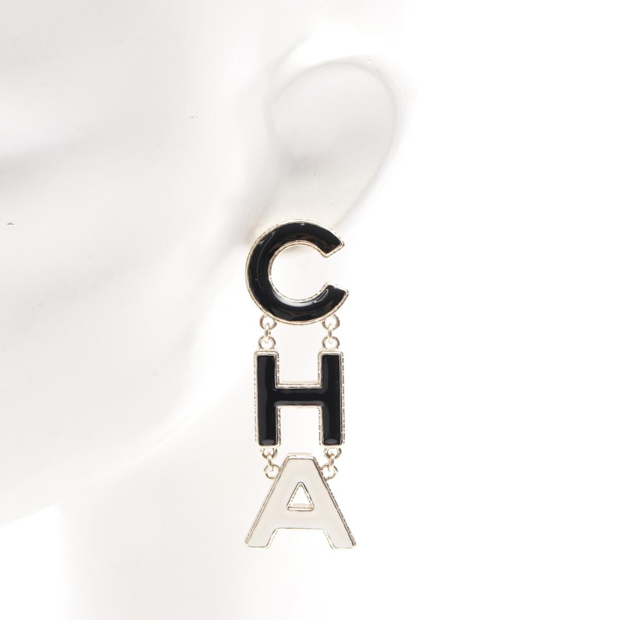 Earrings Logo Gold-Tone Metal
