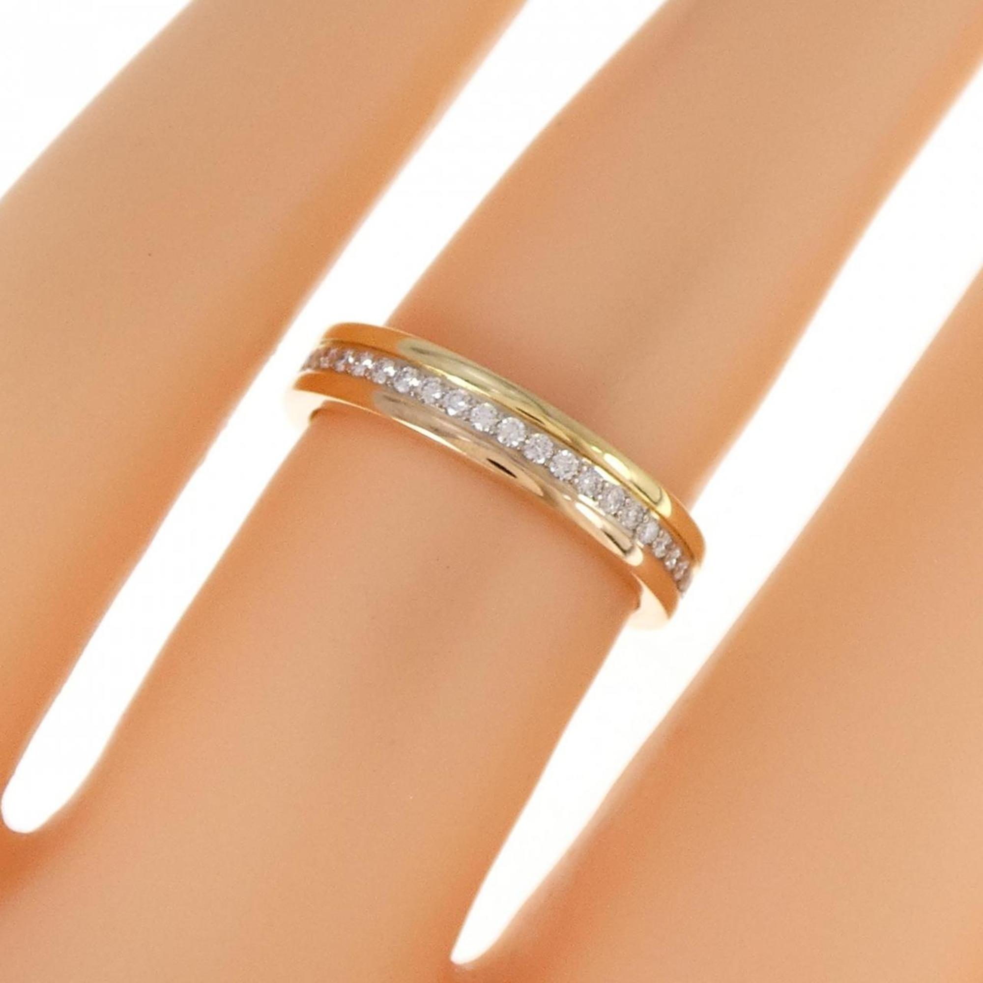 Vendome Louis Cartier Band Ring 18K Tricolor Gold