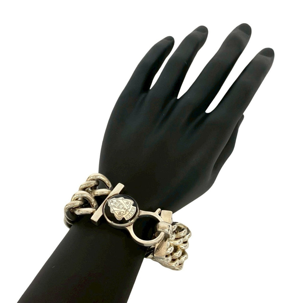 Crest Motif Bracelet Sterling Silver